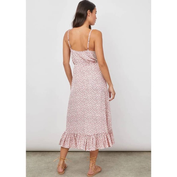 NWOT Rails Frida Garden Party HighLow Floral Ruffle Dress w/drawstring waist -Sm - Picture 3 of 16